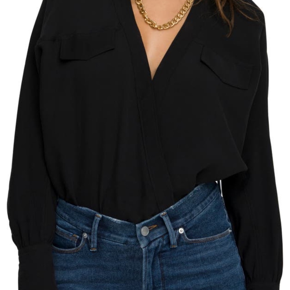 Good American Utility Wrap Body Suit - Black Size XL
